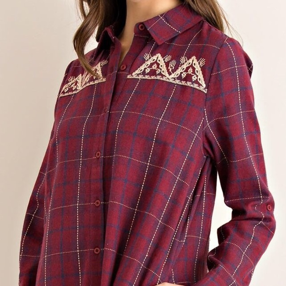🌟HOST PICK🌟 Entro Plaid Button-Up Dress - Picture 2 of 3